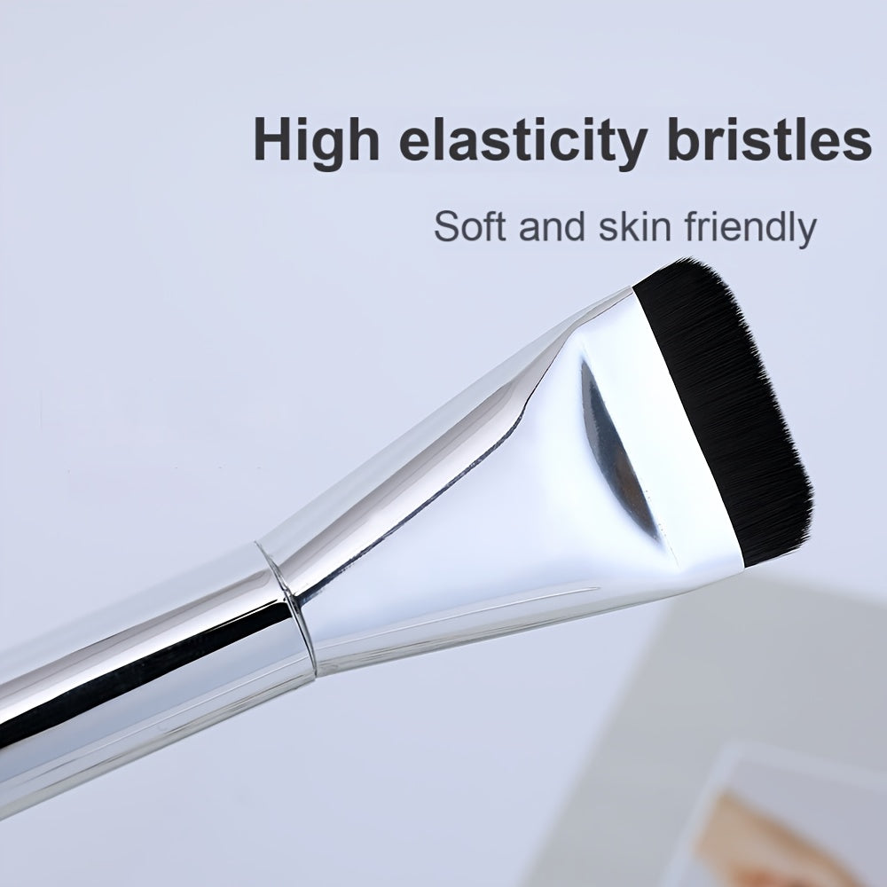 Ultra-Thin Foundation Brush, Lightweight Facial Contour Brush, Flat Head Mask Brush, Hybrid Foundation Cream Makeup Brush, One-Brush Skincare Tool