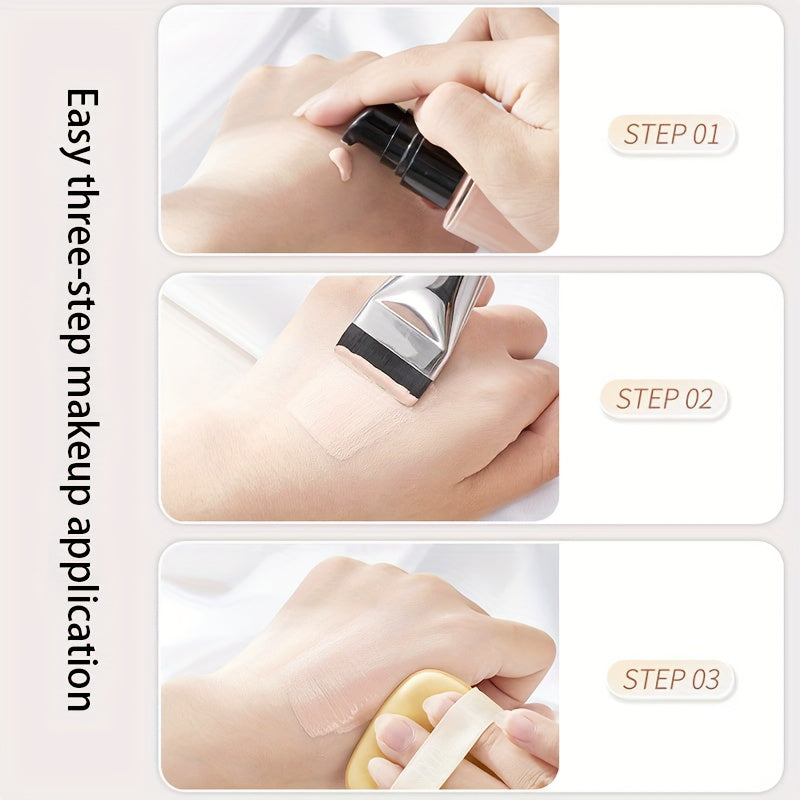 Ultra-Thin Foundation Brush, Lightweight Facial Contour Brush, Flat Head Mask Brush, Hybrid Foundation Cream Makeup Brush, One-Brush Skincare Tool