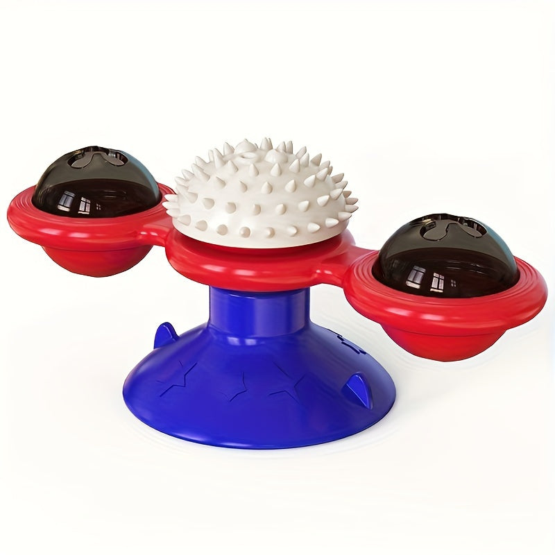1pc, Fun Rotating Cat Toy, Windmill Turntable Design, Cat Teaser, Stimulate Cat's Vitality, Interactive Play, Enhance Emotions, New Fun in Pet Life