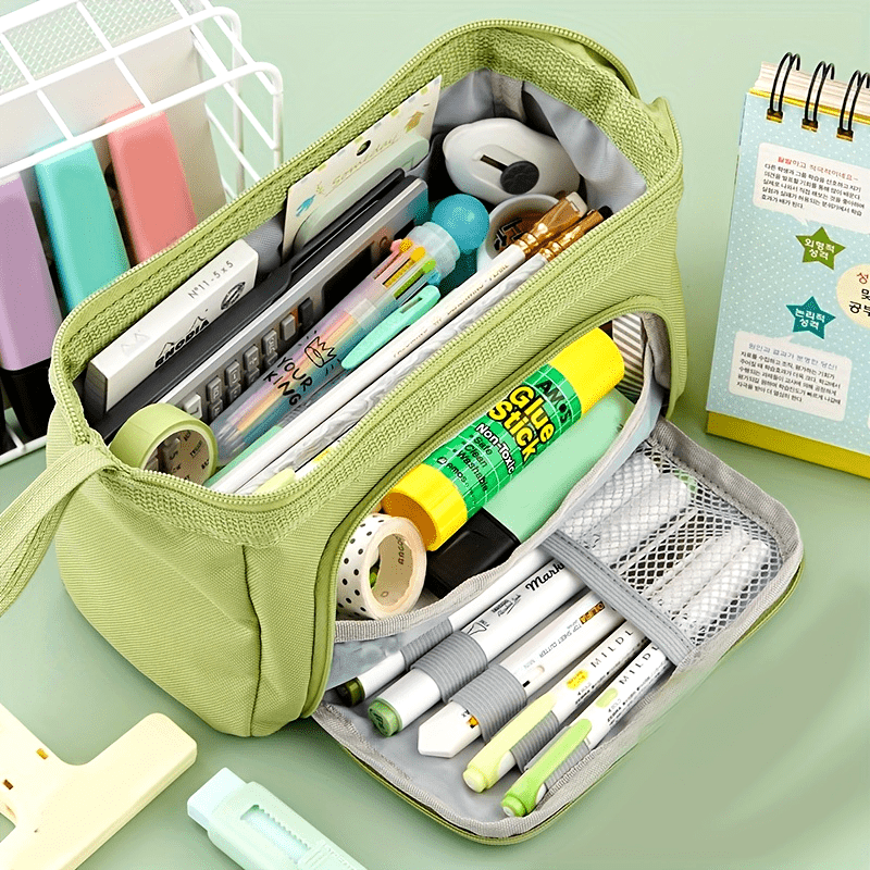 1pc Large-capacity Pencil Case Cute Pencil Pouch For Girls Boys Student Aesthetic Pencil Case For Middle High School Office Supplies Eid Al-Adha Mubarak